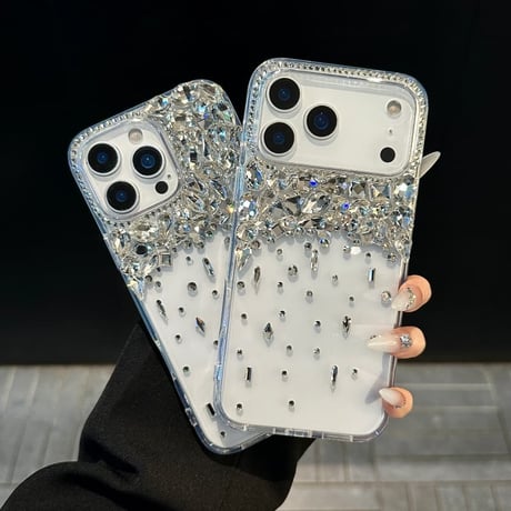 CUTECASE ダイヤデコiPhone17Promaxケース キラキラ感 高透明 iPhone17Pro/16Pro/15カバー 存在感抜群 きれい CM5898