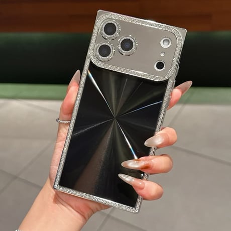 CUTECASE スクエア iPhone17Pro/17ケース ジュエリーライン iPhone17Promax/Air/16Proカバー キラキラ 高級感 存在感抜群CM5790