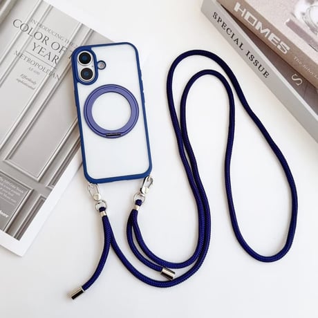 CUTECASEショルダーストラップ付 iPhone17ProMax/17ケース MagSafe対応 360度回転スタンドiPhone17Proカバー 耐衝撃 高品質 CM5709