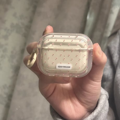 CUTECASE ピンク水玉模様 Airpods Pro3ケース 頑丈 Airpods 4/3カバー AirpodsPro2/1 リング付 韓国っぽ 淡色系 CM6110