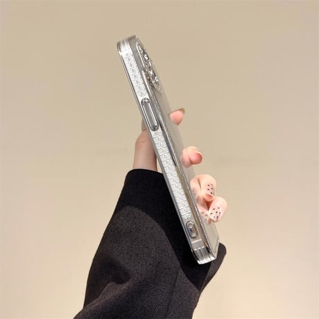CUTECASEオシャレ iPhone15pro/15promaxケース 可愛いストーンデコ iPhone14pro/13/12ケース シック 女子力アップCM4576