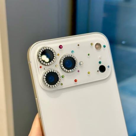 CUTECASE ダイヤレンズカバー iPhone17ProMax/17Pro キラキラ ガラスレンズフィルム 美しい ハンドメイド 耐久性あるCM5904