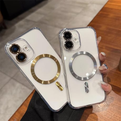 CUTECASE透明Magsafe対応 iPhone16pro/16ケース レンズカバー付 iPhone15/14promax/13カバー 黄ばまない CM5428