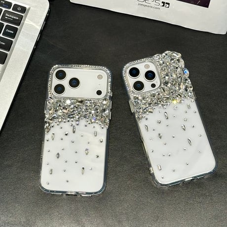 CUTECASE ダイヤデコiPhone17Promaxケース キラキラ感 高透明 iPhone17Pro/16Pro/15カバー 存在感抜群 きれい CM5898