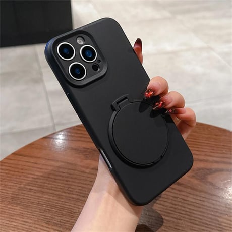 CUTECASEスタンド機能鏡付 iPhone16Pro/16plusケース パステルカラー iPhone15promax/14/13カバー 多機能 シンプル カメラ保護 CM5421