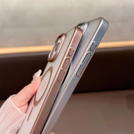 CUTECASE指紋・汚れ防止 iPhone16/16Promaxケース Magsafe対応 iPhone15pro/14/13proカバー シンプル 高品質耐久性 手さわり良いCM5369
