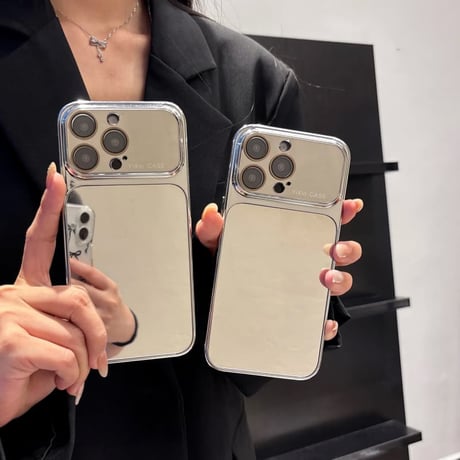 CUTECASE メタルミラー iPhone17Pro/17ケース 耐久性に優れる iPhone16ProMax/15Pro/14ケース カメラ保護 便利人気品CM6531