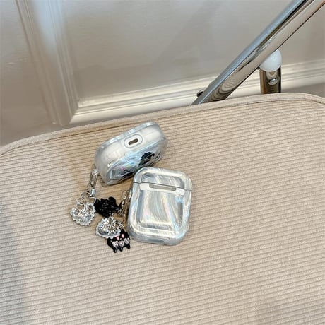CUTECASE黒猫 Airpods3/proケース 可愛いアクセサリー付 AirpodsPro2カバー キラキラ 丈夫 ギフトにおすすめCM4006