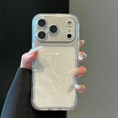 CUTECASE キラキラクリア iPhone17Pro/17ケース ラメレンズフイルム付 iPhone17ProMax/16/15Proカバー 定番アイテム 綺麗 CM5902