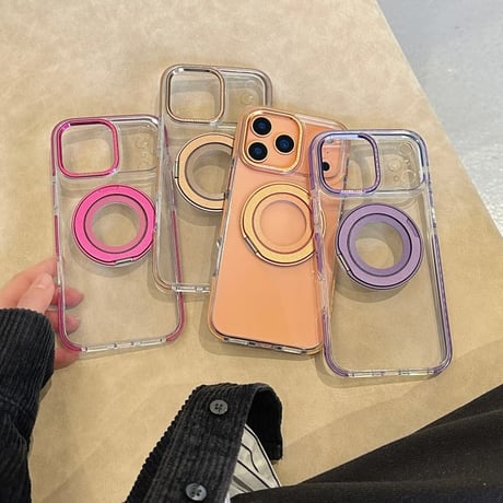 CUTECASE 耐衝撃滑り止め加工 iPhone17Pro/17promaxケース MagSafeリングスタンド iPhone17/16Pro/15ケース 高品質黄ばまない 耐久性 CM5970
