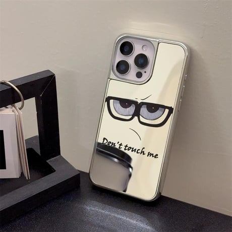 CUTECASEミラー iPhone16e/16proケース 面白い顔 iPhone15promax/14/13カバー 丈夫 耐久性ある CM5337