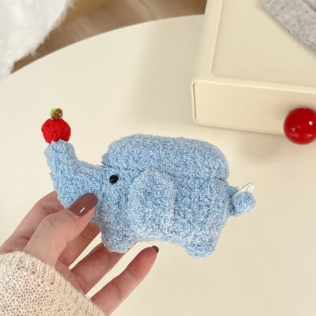 CUTECASE 象ぬいぐるみ AirpodsPro3ケース ふもふも Airpods4/pro2カバー お揃い 柔らかい 可愛い ギフトにおすすめCM5853