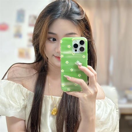 CUTECASE 韓国っぽい iPhone16pro/17ケース 花柄 iPhone15pro/14/13カバー 丈夫 可愛い 女子力高い CM5595
