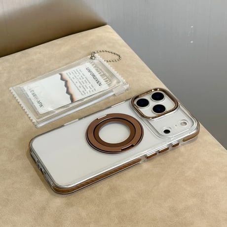 CUTECASE 耐衝撃滑り止め加工 iPhone17Pro/17promaxケース MagSafeリングスタンド iPhone17/16Pro/15ケース 高品質黄ばまない 耐久性 CM5970