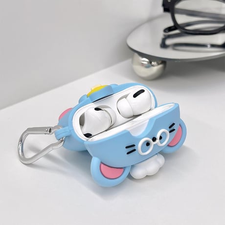 CUTECASE可愛い Airpods3/2ケース ネズミ AirpodsPro2/Pro1カバー リング付 ギフトにおすすめ CM4538