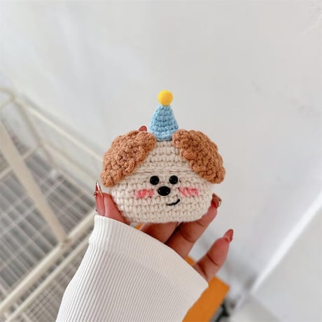 CUTECASEニット犬ちゃん Airpods 4ケース ギフトにおすすめ Airpods3/2カバー Airpodspro2/pro めっちゃ可愛いCM5002