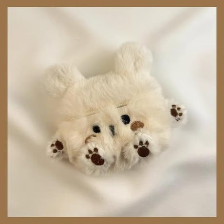 CUTECASEもふもふクマちゃん Airpods 4ケース ギフトにおすすめ Airpods3/2カバー Airpodspro2/pro めっちゃ可愛い 柔らかいCM5028