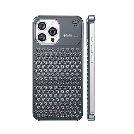 CUTECASEiPhone15Promax メタルケース アロマタブレット付 放熱中空彫刻デザインアルミニウム合金素材がを耐衝撃 高品質 高級感 軽量 指紋防包括的な保護