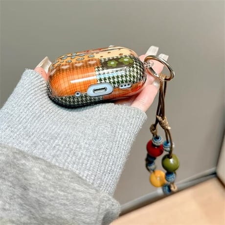 CUTECASE 秋冬人気 AirpodsPro3/４ケース ハート/花柄き Airpods3/Pro2ケース ストラップ付 可愛いギフト 女子力高いCM5700