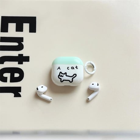 CUTECASE カップルペア AirPods4ケース 可愛い猫と犬 AirpodsPro2/3/2カバー お揃い リング付き ギフトにおすすめCM5594
