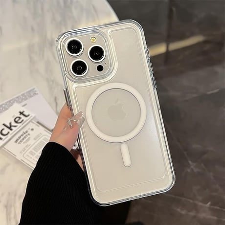 CUTECASE Magsafe対応 iPhone15/15promaxケース 黄ばまない 透明 iPhone14/13pro/12promaxケース シンプル 耐衝撃CM4429