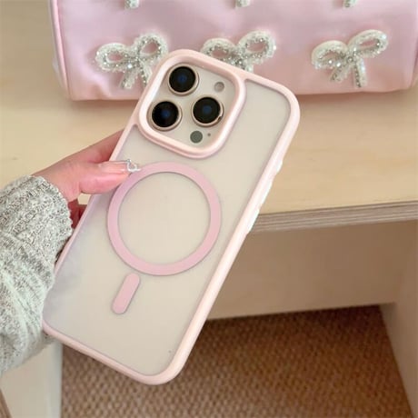 CUTECASE淡色系 iPhone16pro/16promaxケース MagSafe対応 iPhone15pro/14/13カバー シンプル風 男女兼用 頑丈 CM5293