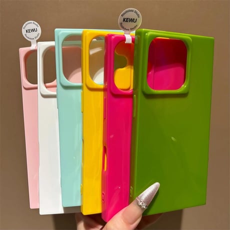 CUTECASEスクエア型 iPhone17/16proケース 艶感カラー 四角 iPhone15promax/14/13promaxカバー シック 人気 CM5605