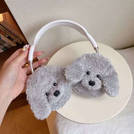 CUTECASEふもふも犬ちゃん AirPodsMax2/1ケース 暖かいイヤーマフ エアーポッズ マックス専用カバー ギフトにおすすめCM5814