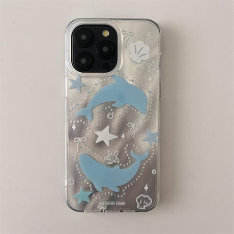 CUTECASEかわいいイルカiphone16PromaxケースiPhone16case C6032