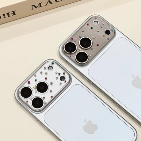 CUTECASE ダイヤレンズカバー iPhone17ProMax/17Pro/7カメラレンズフィルム 金属製 おしゃれ 頑丈 キラキラ 耐久性耐衝撃 CM5761