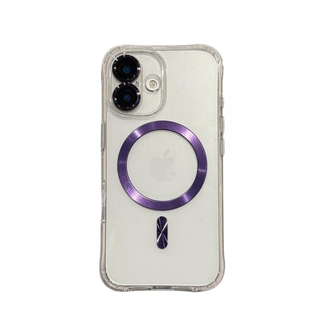 CUTECASE透明Magsafe対応 iPhone16pro/16ケース レンズカバー付 iPhone15/14promax/13カバー 黄ばまない CM5428