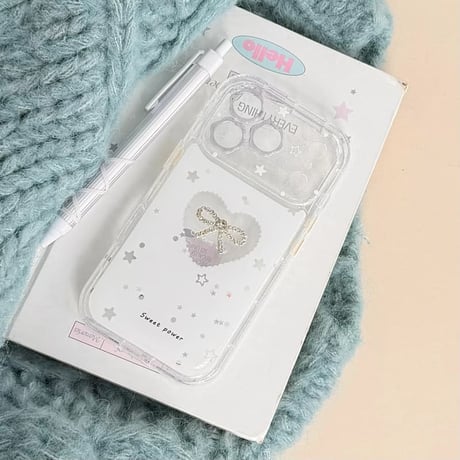 CUTECASE ジュエリーリボン iPhone17/17Proケース 花型カメラカバー iPhone17Promax/16Pro/15カバー ガールズに人気 CM5957
