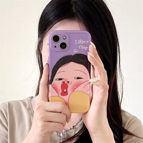 CUTECASE iPhone15Promax case 面白い漫画のカップルモデルiPhone13Pro/14Pro 携帯ケースC5019