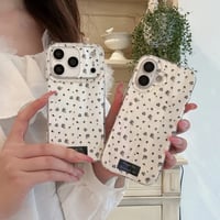 CUTECASE黒色花柄 iPhone17Pro/17ケース おしゃれキラキラ感 iPhone16Pro/15ケース 存在感あるCM6351