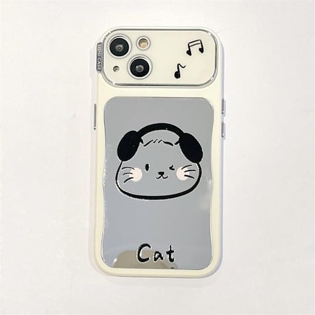 CUTECASE Dog/Cat 鏡 iPhone15pro/15ケース お揃い iphone14/13/12proカバー 可愛い 便利 ギフトに最適CM4375