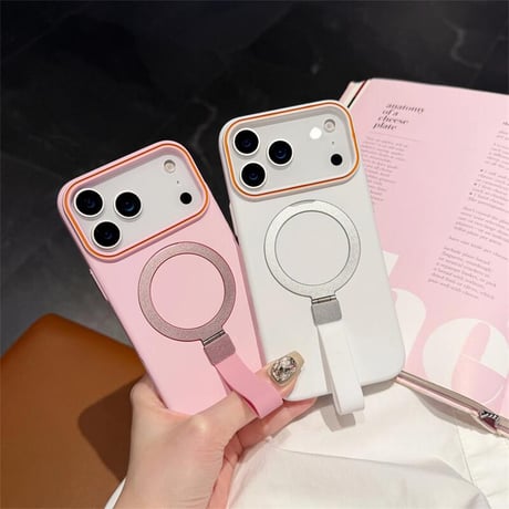 CUTECASE MagSafeリングベルト iPhone17Promaxケース 17Pro/17/17Airケース スタンド機能 耐衝撃 手さわりいい 高品質CM5627