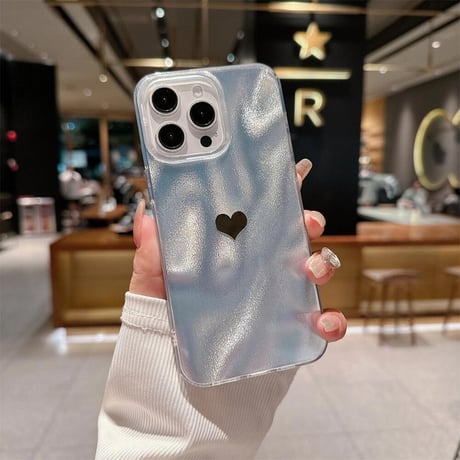 CUTECASEハート柄 アイフォン15/15プロケース キラキラ iPhone14/13/12promaxケース 女子力アップ CM4584