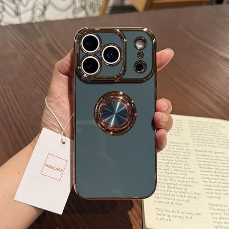 CUTECASE リング付 iPhone17Pro/17ケース スタンド機能 iPhone17Promax/17Airカバー メタルカラー 丈夫 CM5680