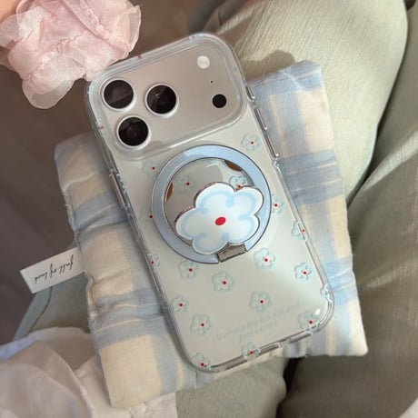 CUTECASE 花リング iPhone17Pro/17ケース MagSafe対応 iPhone17ProMax/16Pro/15カバー 多機能便利 かわいいCM6208