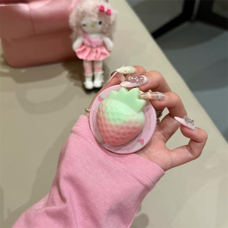 CUTECASEストロベリーグリップ iPhone16pro/16ケース マグネット ハートグリッター入り iPhone15promax/14/13proケース 多機能 女子力UP 可愛いCM5223