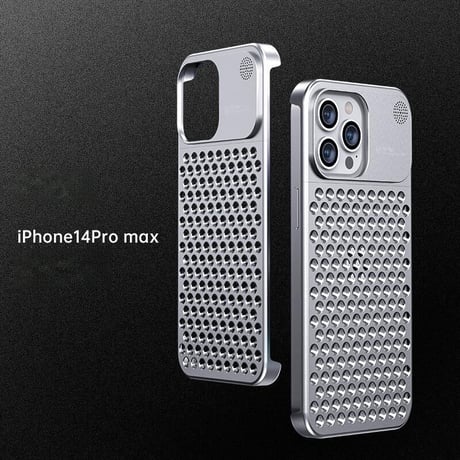 CUTECASEiPhone15Promax メタルケース アロマタブレット付 放熱中空彫刻デザインアルミニウム合金素材がを耐衝撃 高品質 高級感 軽量 指紋防包括的な保護