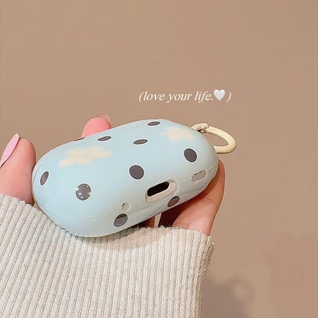CUTECASE韓国風 Airpods4ケース 花柄 Airpods3/Pro2ケース airpodspro2カバー リング/キーチェーン ギフトにおすすめCM5568