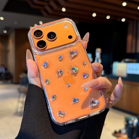 CUTECASE ダイヤデコ iPhone17Pro/17ケース クリア iPhone17ProMax/16Pro/15カバー オシャレ シック　艶感 女子力高い CM5963