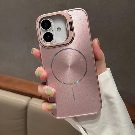 CUTECASEスタンド付 Magsafe充電 iPhone16/16proケース キラキラ光る iPhone15promax/14/13カバー 高級感多機能便利CM5480