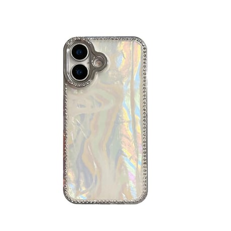 CUTECASE艶感シェル柄 iPhone16/16proケース 高級感 ジュエリー iPhone15promax/14/13カバー かわいい エレガントCM5343