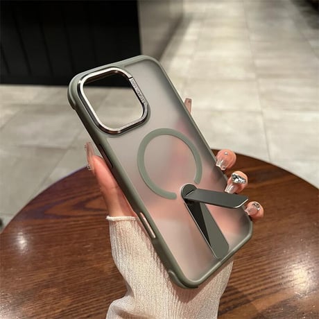 CUTECASE スタンド付 iPhone16Pro/16promaxケース 指紋防止耐衝撃 iPhone15Pro/14promaxカバー Magsafe充電 CM5534