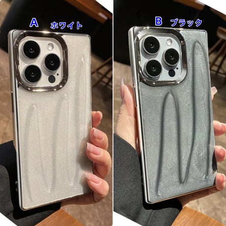 CUTECASE スクエア 大理石調 iPhone16Pro/17ケース ラメ入り おしゃれ iPhone15Promax/14/13カバー シック 丈夫CM5583