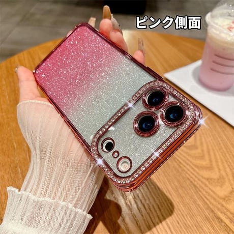 CUTECASEジュエリーライン iPhone17/17Proケース ラメ入り背面 美しい iPhone17ProMax/Airケース 高級感たっぷり オシャレ CM5706