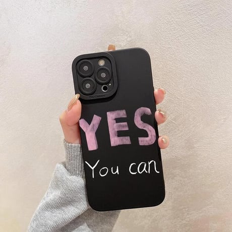 CUTECASE YES You can iPhone16pro/16plusケース ミラー/クリア iPhone15promax/14/13miniカバー シック シンプル風 CM5415
