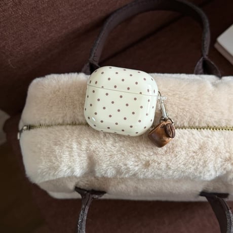CUTECASE コーヒーカップキーホルダー AirPodsPro3ケース 水玉模様 Airpods4/3ケース AirpodsPro2/Pro1カバー ギフトにおすすめ CM5916